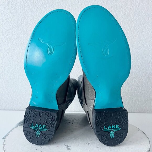 NEW Lane DUSTOFF Gray Womens Cowboy Boots 8.5 Western Cowgirl Short Ankle Bootie - Picture 9 of 12